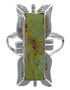 Genuine Sterling Silver Turquoise Ring Size 6-3/4 EX44266